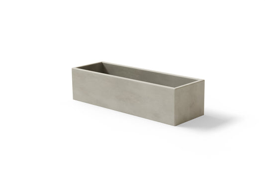 Avera Stone Cement Rectangle Planter 16" - Natural - Made in the USA