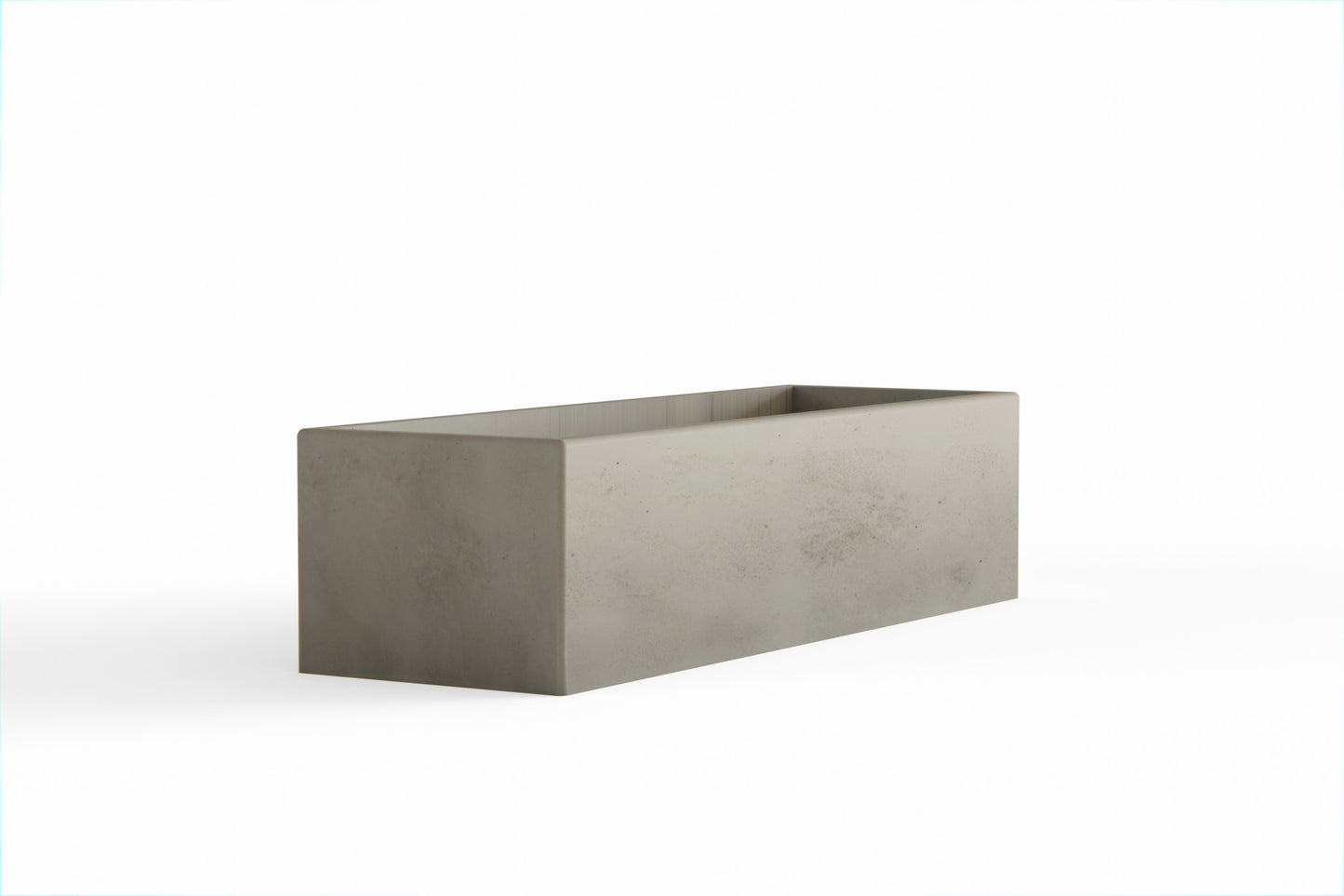 Avera Stone Cement Rectangle Planter 16" - Natural - Made in the USA