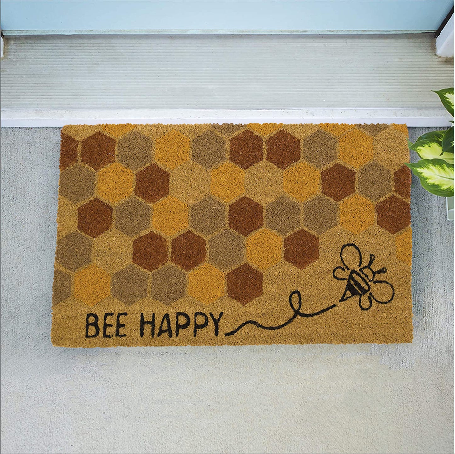 Avera Products "Bee Happy" Summer Spring Fun Doormat