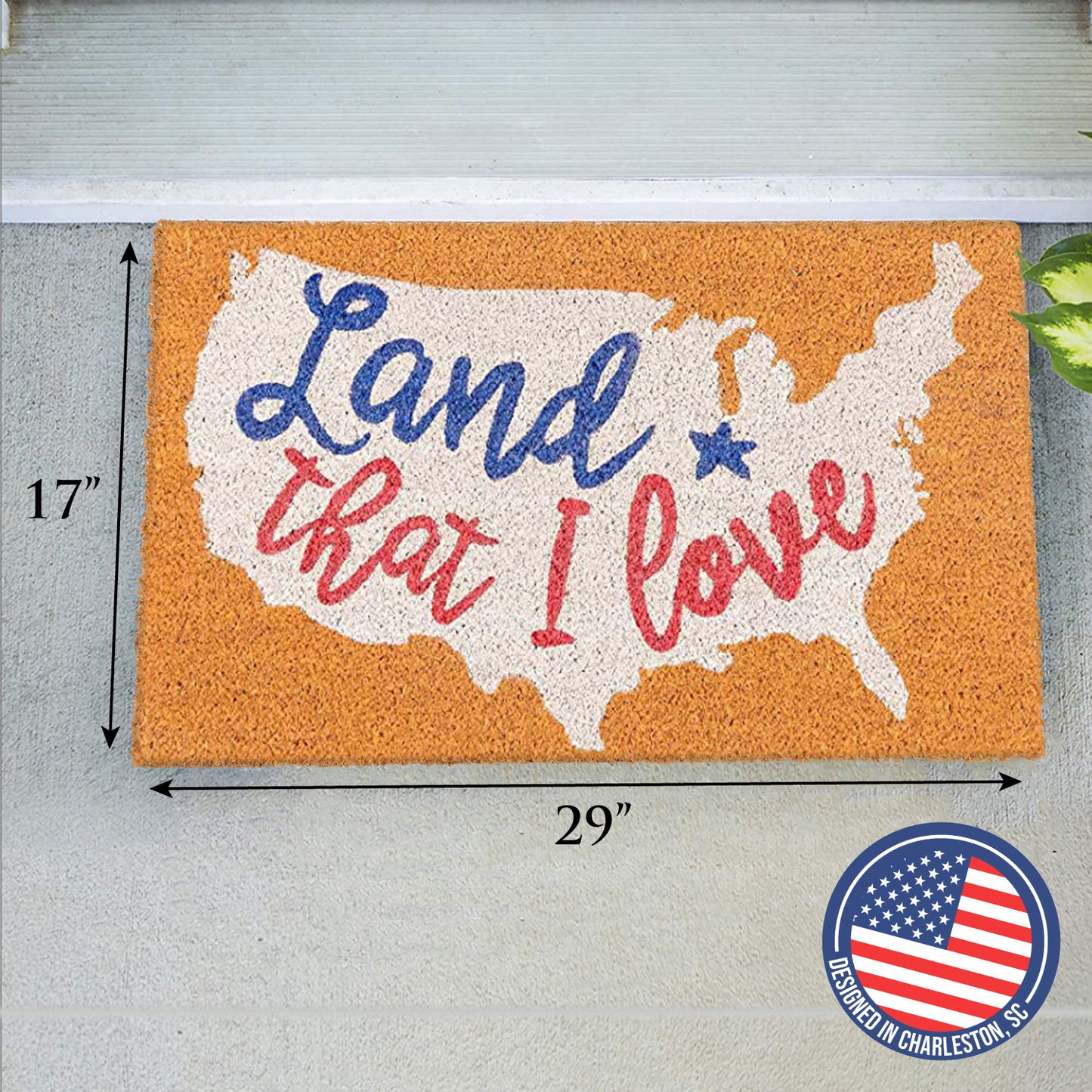 Avera Products "Land that I Love" Patriotic American Summer Doormat