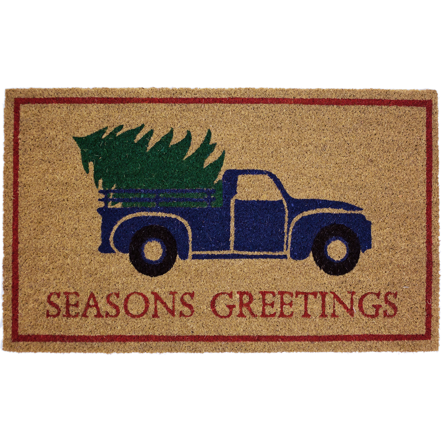 Printed Holiday Coir Mat, Personalized Outdoor Doormats - Accentuary