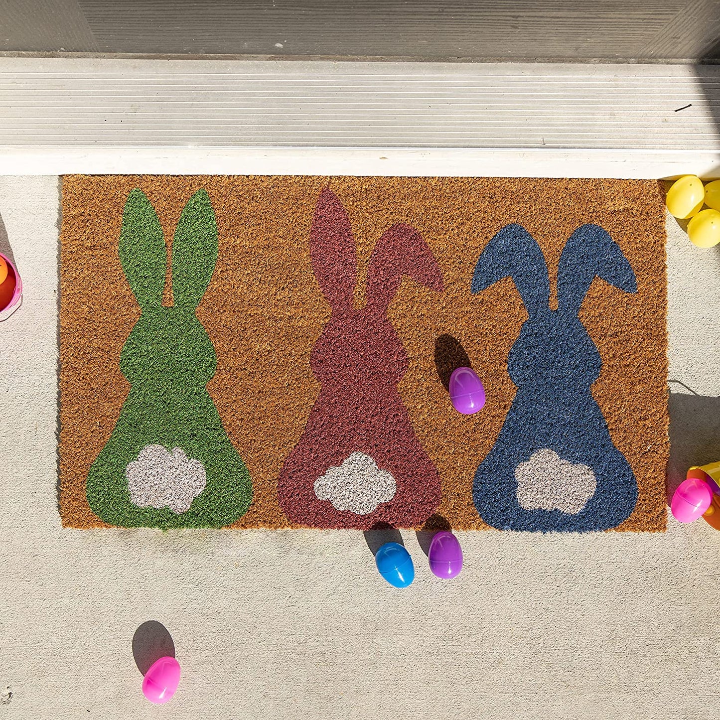 Avera Products Trio of Easter Bunnies Spring Doormat