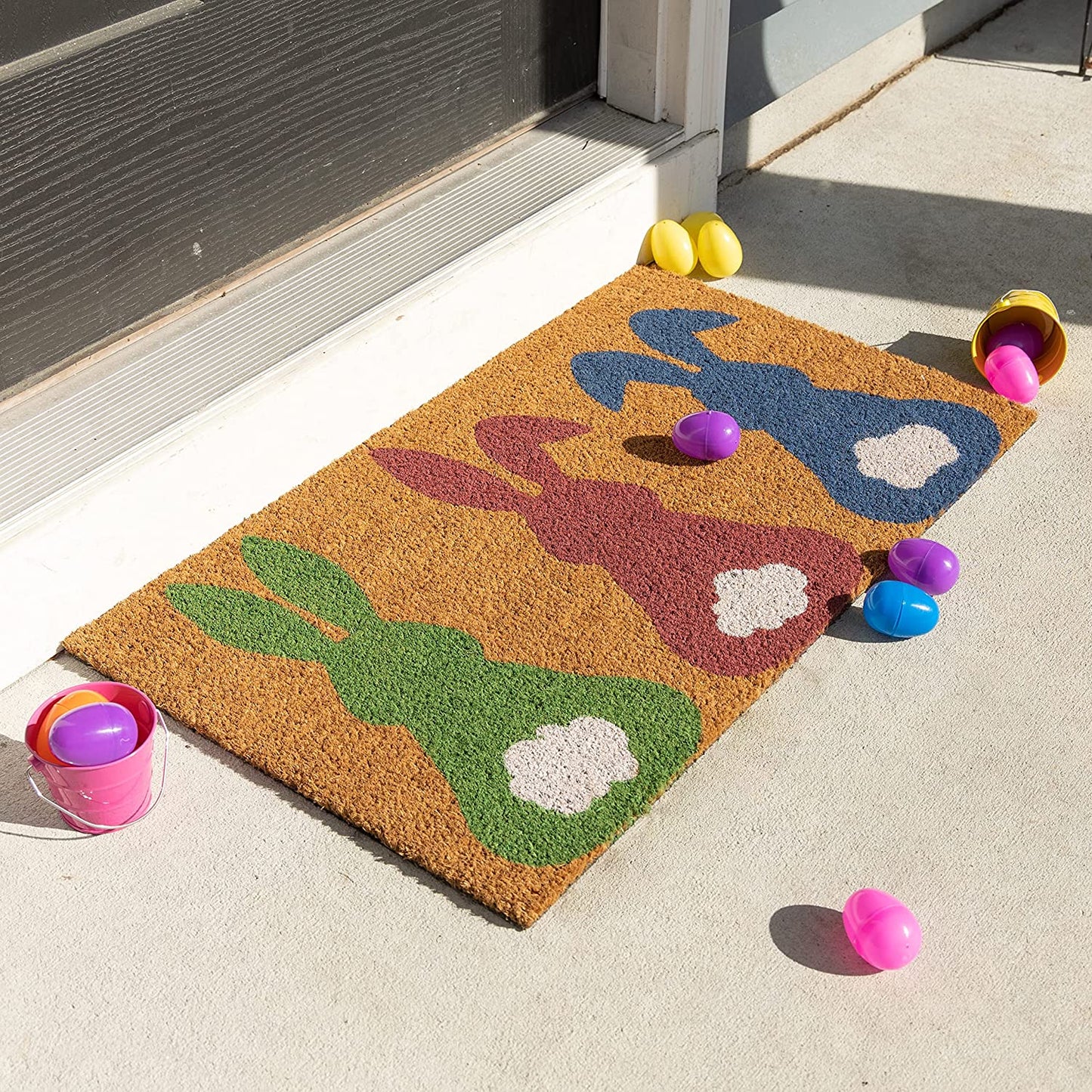 Avera Products Trio of Easter Bunnies Spring Doormat