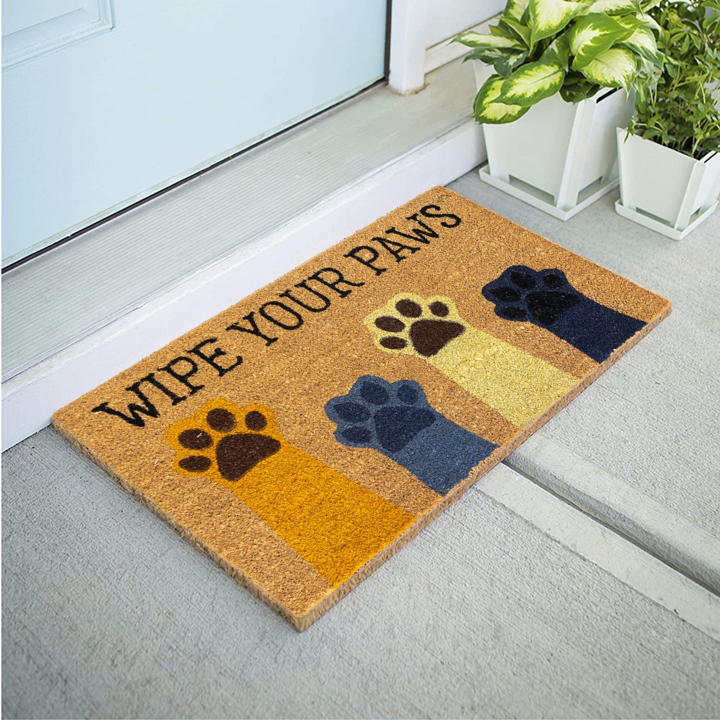 Avera Products "Wipe Your Paws" Fun Design Dog Doormat 29x17