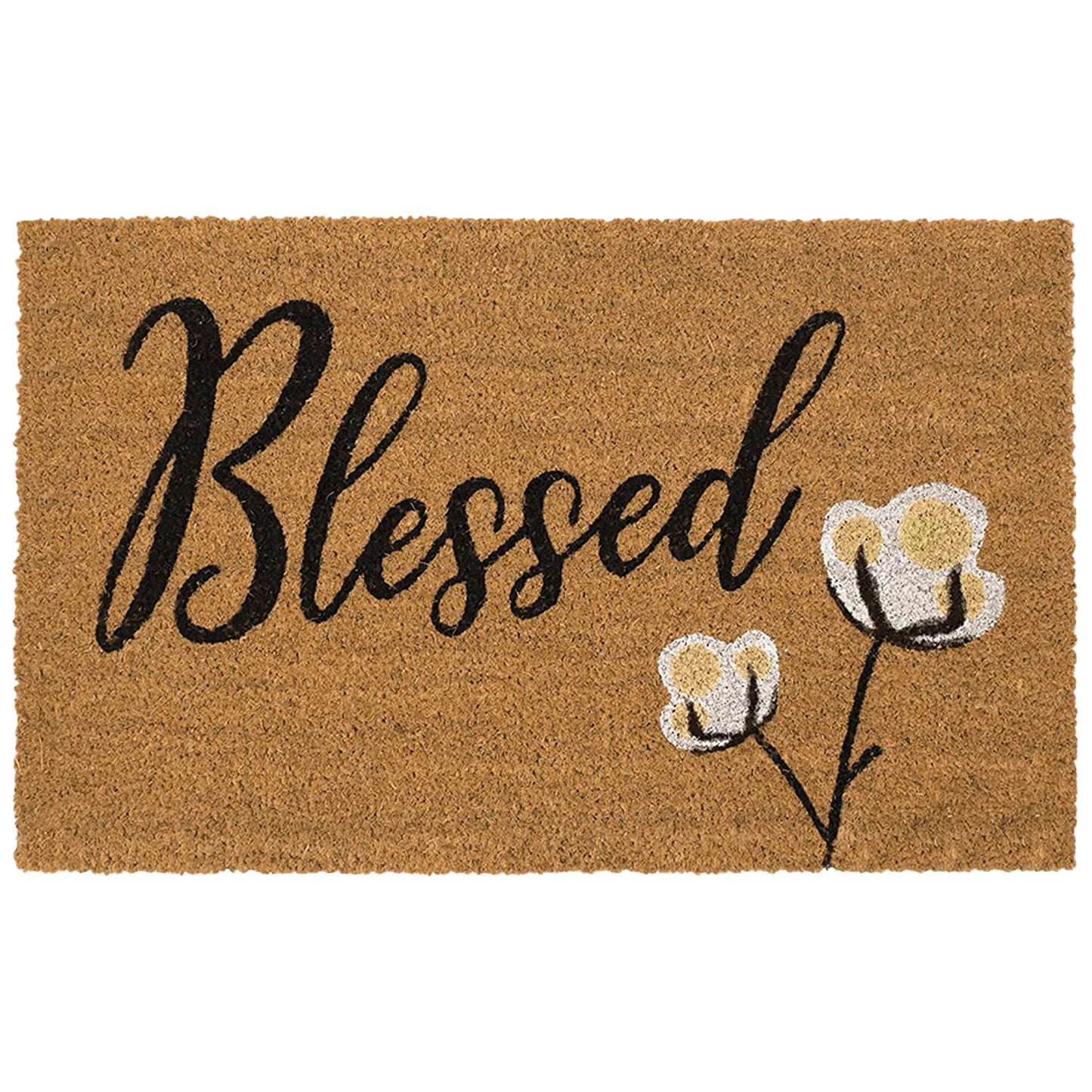 Avera Products "Blessed" Cotton Bloom Coir Mat