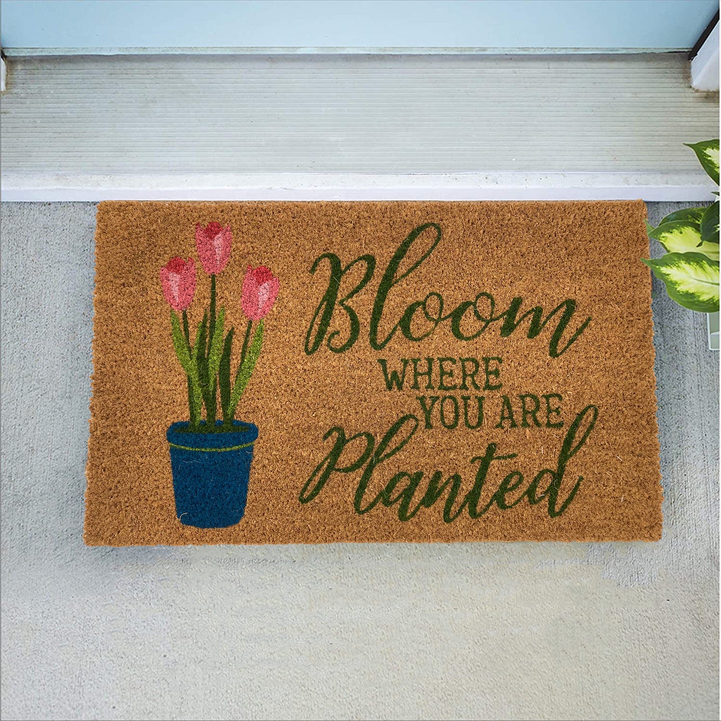 Avera Products "Bloom Where you are Planted" Summer and Spring Doormat