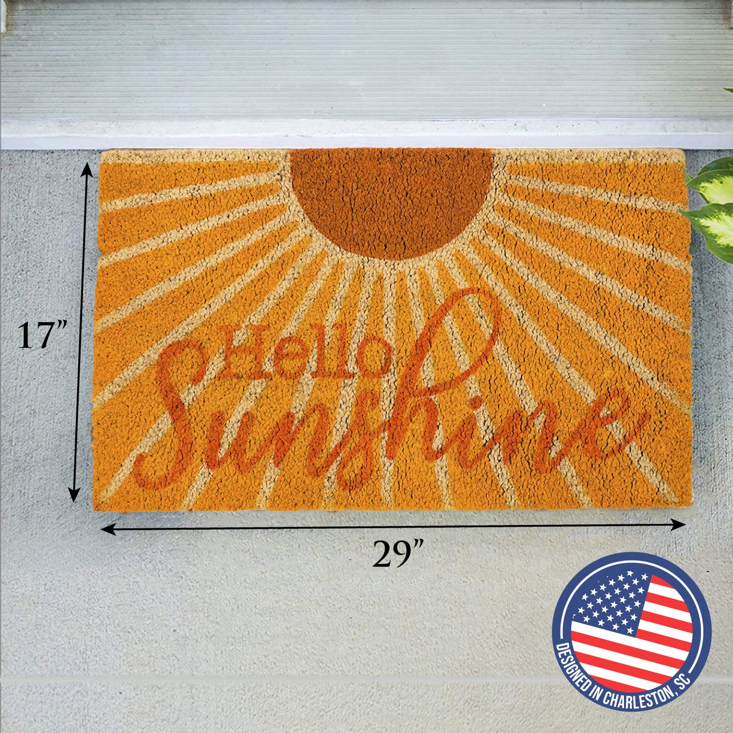 Avera Products "Hello Sunshine" Summer Time Fun Doormat
