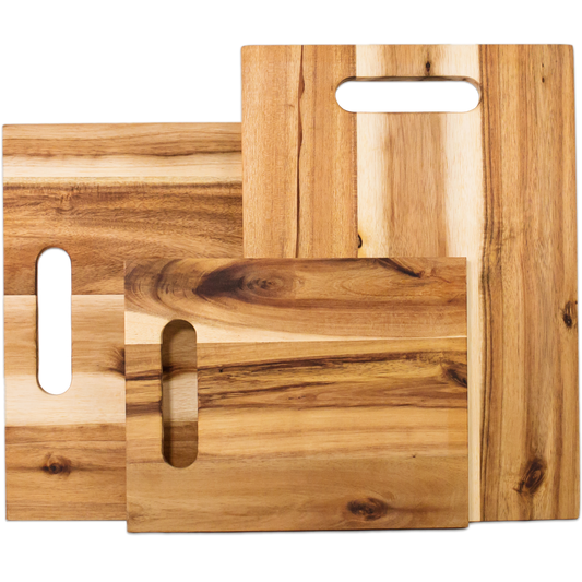 3 Cutting Boards with Handles (Perfect Set) | Husq Home & Garden 