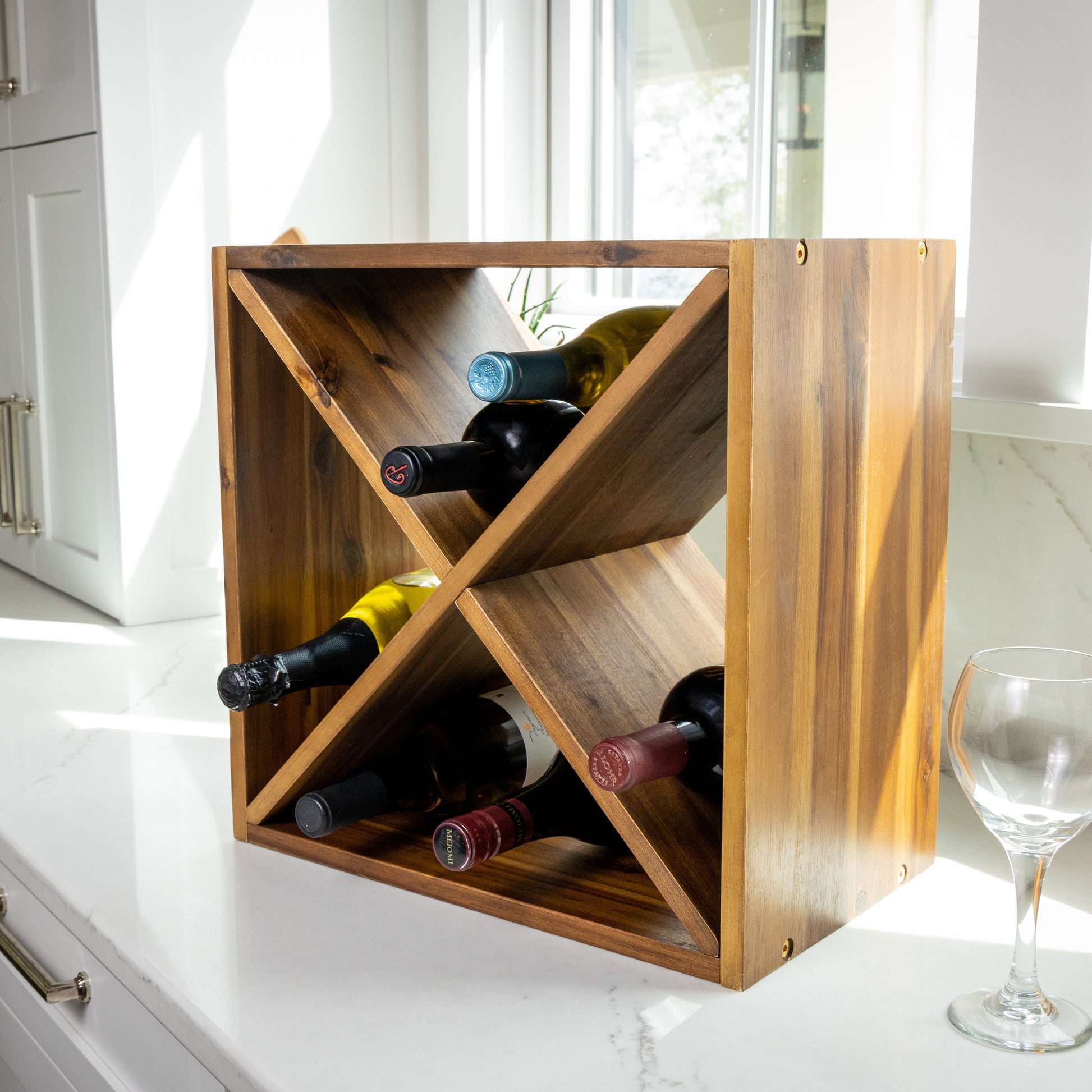 Elegant Table Top Wine Shelf  | Husq Home & Garden